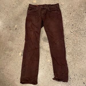 J Brand distressed brown pant
